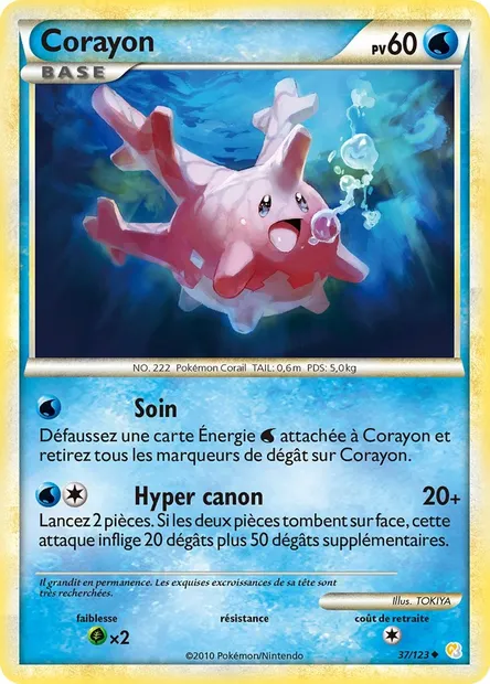 Corayon, carte Pokémon HS 37 — extension HeartGold SoulSilver