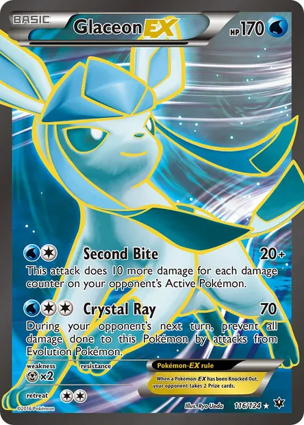 Glaceon EX, Pokémon card FCO 116 — Fates Collide set
