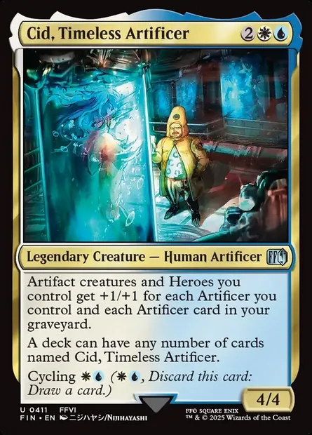 Cid, Timeless Artificer, Magic card FIN 411 — Final Fantasy set