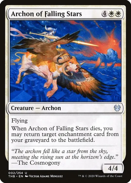 Archon of Falling Stars, Magic card THB 2 — Theros Beyond Death set