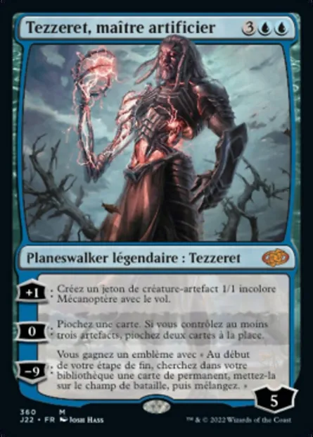 Tezzeret, maître artificier, carte Magic J22 360 — extension Jumpstart 2022