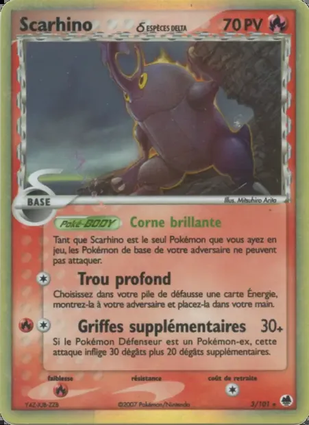 Scarhino δ, carte Pokémon DF 3 — extension EX Île des Dragons