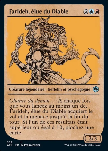 Farideh, élue du Diable, carte Magic AFR 339 — extension Forgotten Realms: Aventures dans les Royaumes Oubliés