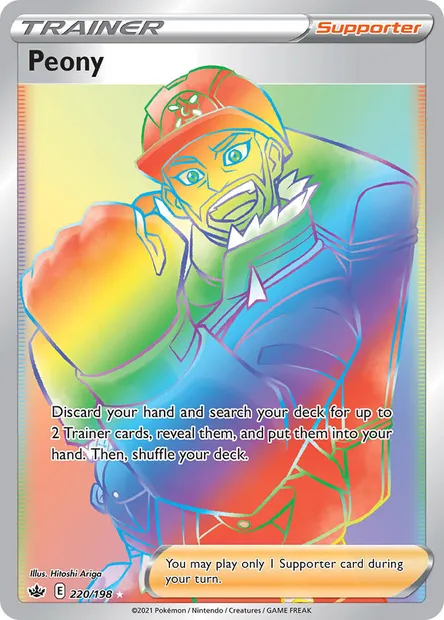 Peony, Pokémon card CRE 220 — Chilling Reign set
