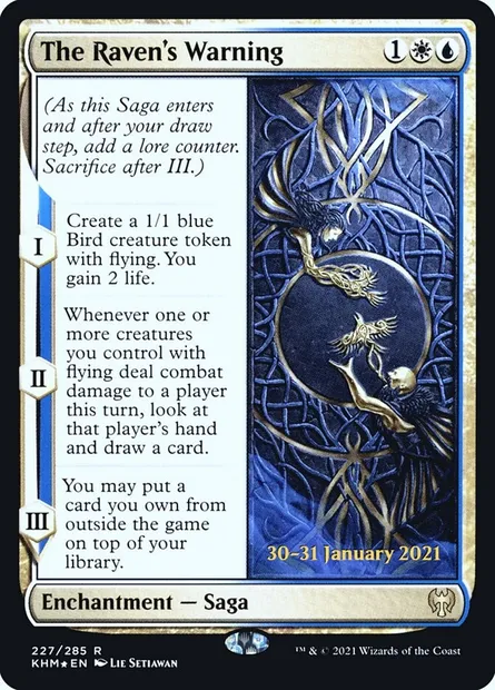 L'avertissement du corbeau, carte Magic PKHM 227s — extension Kaldheim Promos