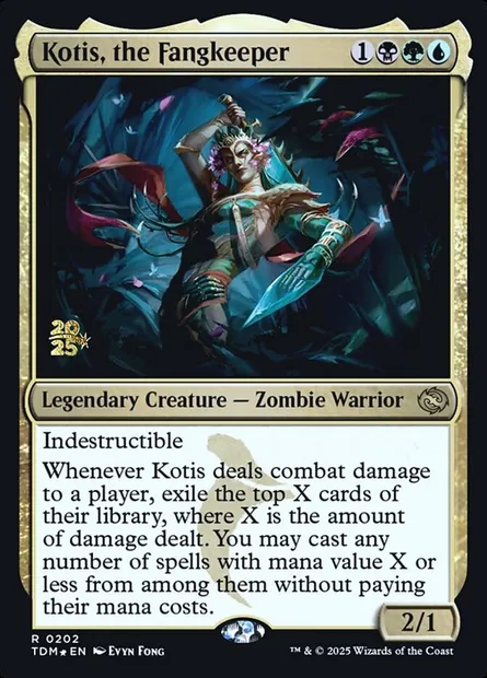 Kotis, le Gardecroc, carte Magic PTDM 202s — extension Tarkir: Dragonstorm Promos