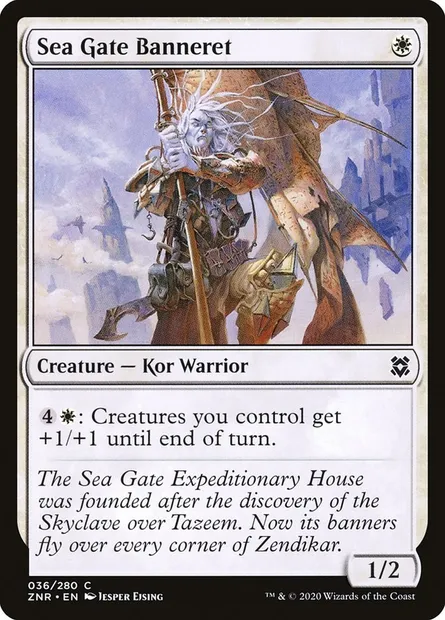Sea Gate Banneret, Magic card ZNR 36 — Zendikar Rising set