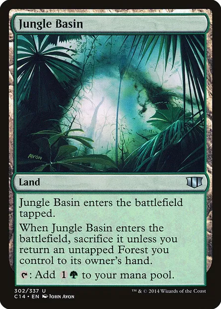 Jungle Basin, Magic card C14 302 — Commander 2014 set