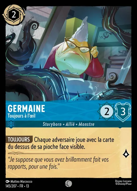 Germaine - Toujours à l'œil, carte Disney Lorcana CH13-145 — extension Invasion Epineuse!