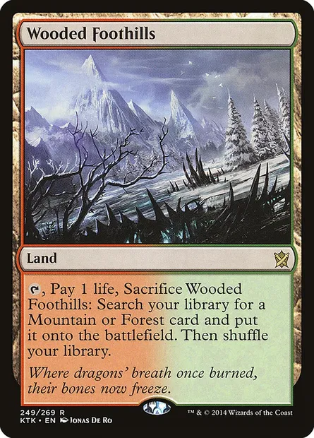 Wooded Foothills, Magic card KTK 249 — Khans of Tarkir set