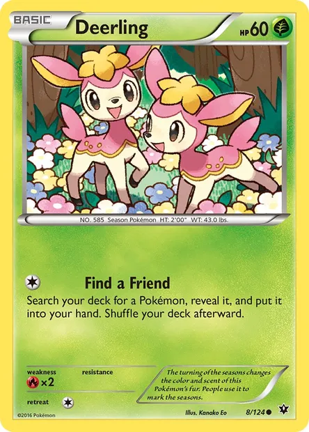 Deerling, Pokémon card FCO 8 — Fates Collide set
