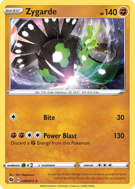 Zygarde, Pokémon card CPA 28 — Champion's Path set
