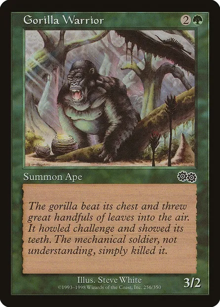 Gorilla Warrior, Magic card USG 256 — Urza's Saga set