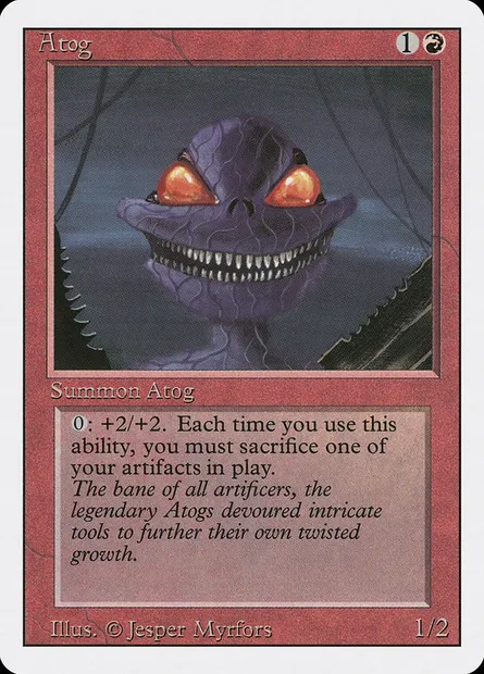 Atog, Magic card 3ED 139 — Revised Edition set