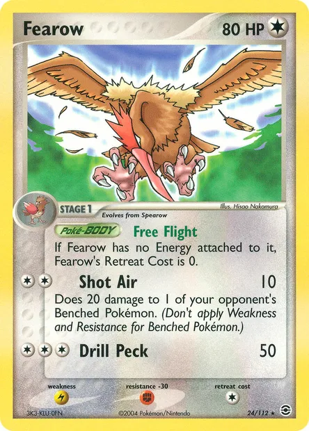 Fearow, Pokémon card RG 24 — FireRed & LeafGreen set