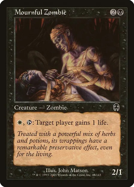 Mournful Zombie, Magic card APC 43 — Apocalypse set