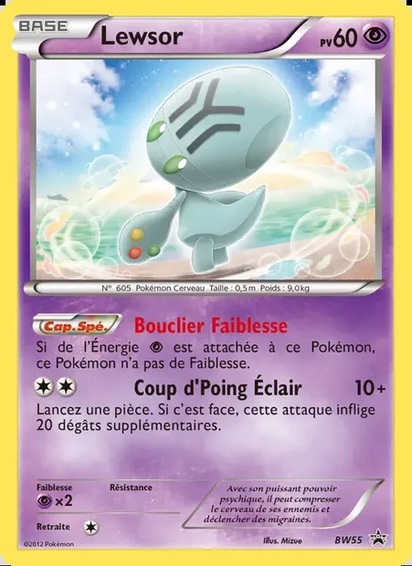 Lewsor, carte Pokémon BW 55 — extension Promo BW