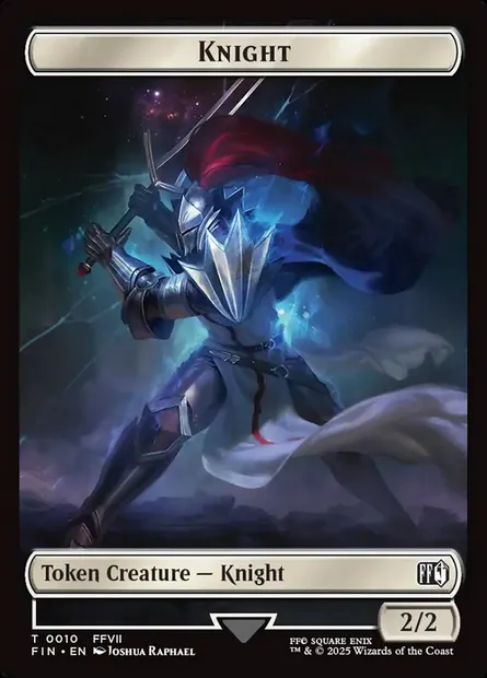Knight, carte Magic TFIN 10 — extension Final Fantasy Tokens