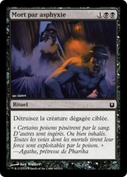 Mort par asphyxie, carte Magic BNG 60 — extension Créations divines