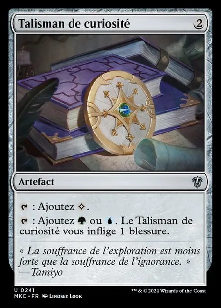 Talisman de curiosité, carte Magic MKC 241 — extension Murders at Karlov Manor Commander
