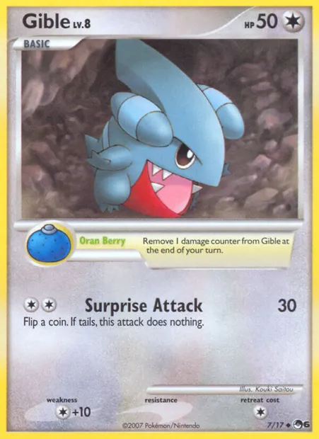 Gible, Pokémon card P6 7 — POP Series 6 set