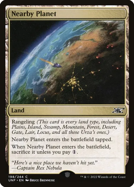 Nearby Planet, Magic card UNF 198 — Unfinity set