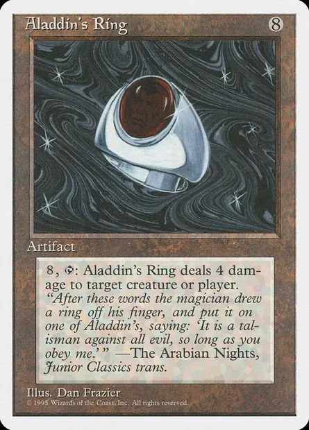 Aladdin's Ring, Magic card 4ED 292 — Fourth Edition set