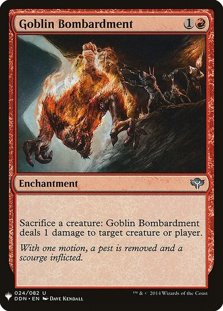 Goblin Bombardment, Magic card PLST DDN-24 — The List set