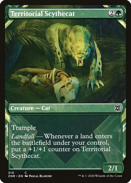 Territorial Scythecat, Magic card ZNR 310 — Zendikar Rising set