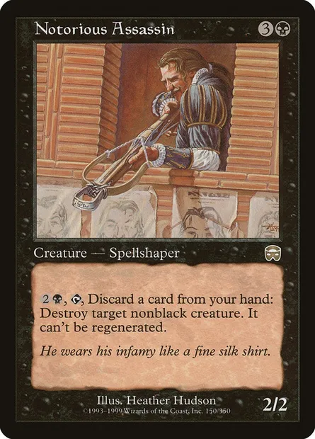 Notorious Assassin, Magic card MMQ 150 — Mercadian Masques set