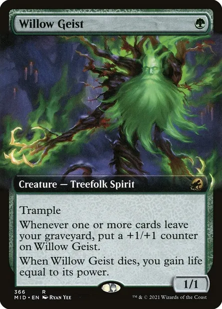 Willow Geist, Magic card MID 366 — Innistrad: Midnight Hunt set