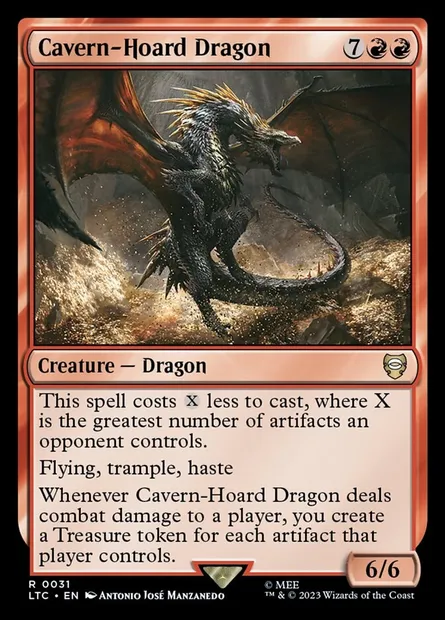 Cavern-Hoard Dragon, Magic card LTC 31 — Tales of Middle-earth Commander set
