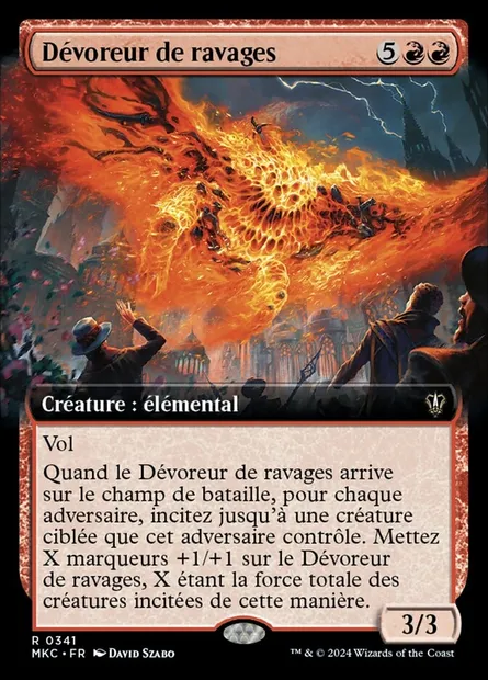 Dévoreur de ravages, carte Magic MKC 341 — extension Murders at Karlov Manor Commander