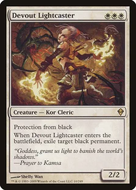 Devout Lightcaster, Magic card ZEN 10 — Zendikar set
