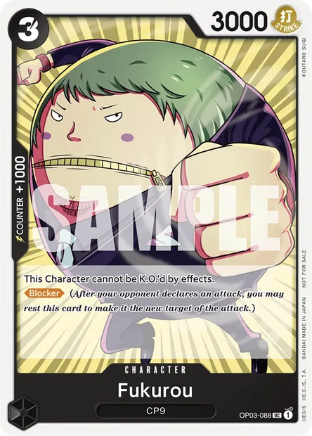 Fukurou, One Piece card OP03-088 — PILLARS OF STRENGTH set