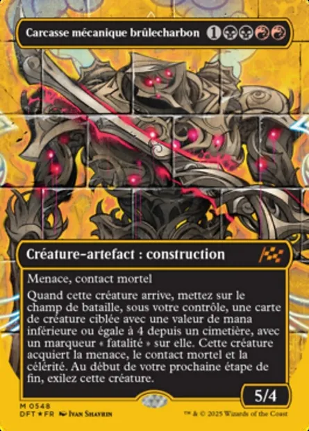 Carcasse mécanique brûlecharbon, carte Magic DFT 548 — extension Aetherdrift