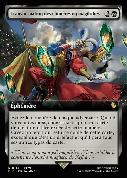 Transformation des chimères en magilithes, carte Magic FIC 114 — extension Final Fantasy Commander
