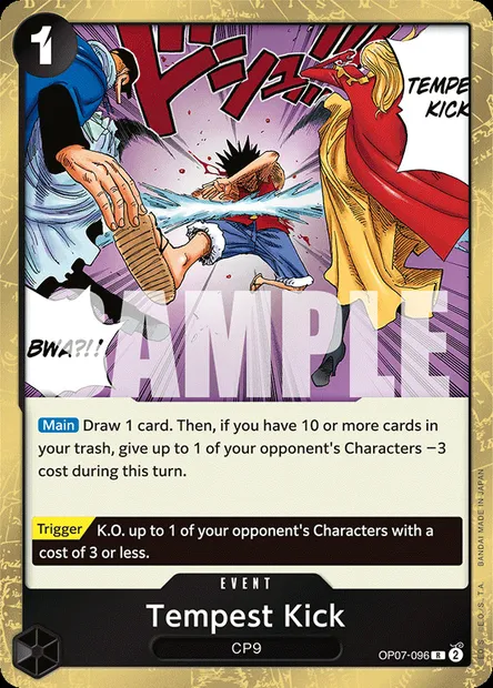 Tempest Kick, carte One Piece OP07-096 — extension 500 YEARS IN THE FUTURE
