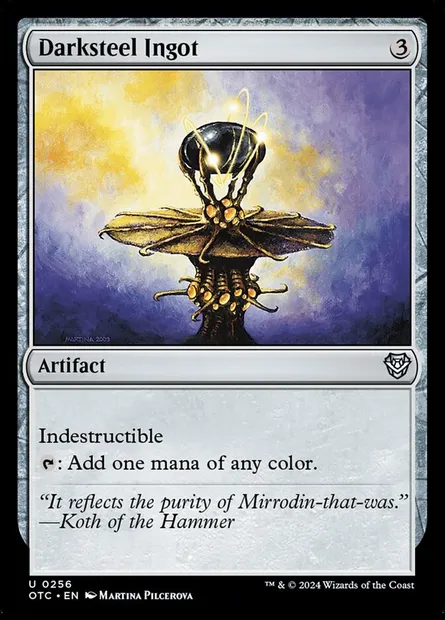 Darksteel Ingot, Magic card OTC 256 — Outlaws of Thunder Junction Commander set