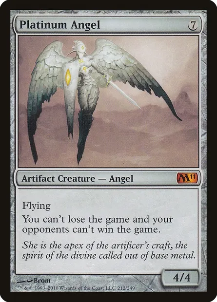 Platinum Angel, Magic card M11 212 — Magic 2011 set