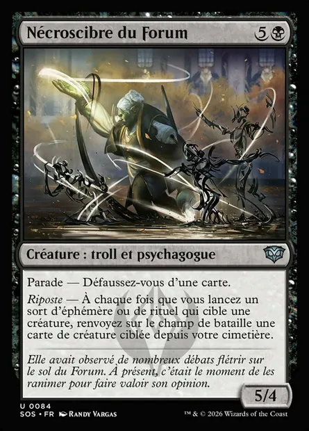 Nécroscibre du Forum, carte Magic SOS 84 — extension Secrets of Strixhaven