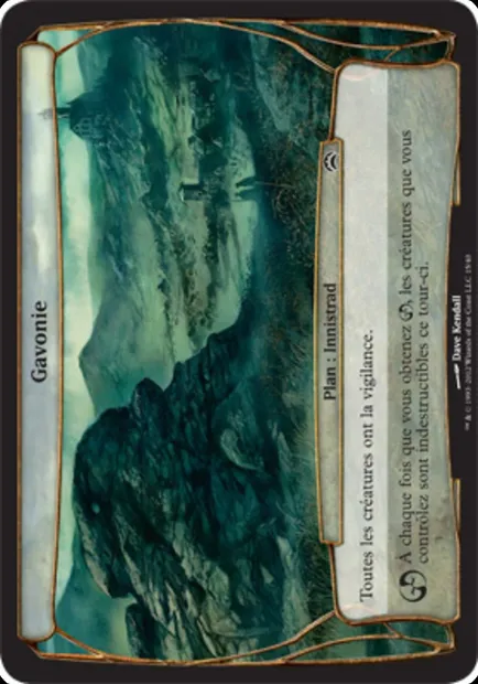 Gavonie, carte Magic OPC2 15 — extension Planechase 2012 Planes