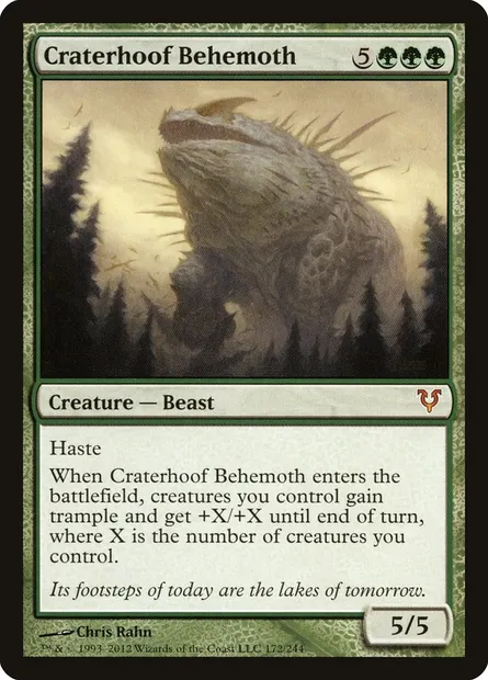 Craterhoof Behemoth, Magic card AVR 172 — Avacyn Restored set