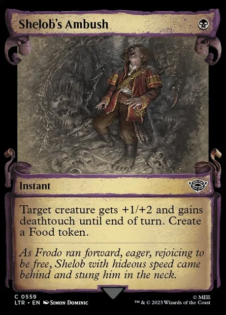 Embuscade d'Arachne, carte Magic LTR 559 — extension Le Seigneur des Anneaux : chroniques de la Terre du Milieu