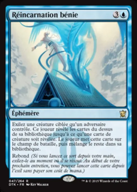 Réincarnation bénie, carte Magic DTK 47 — extension Les Dragons de Tarkir