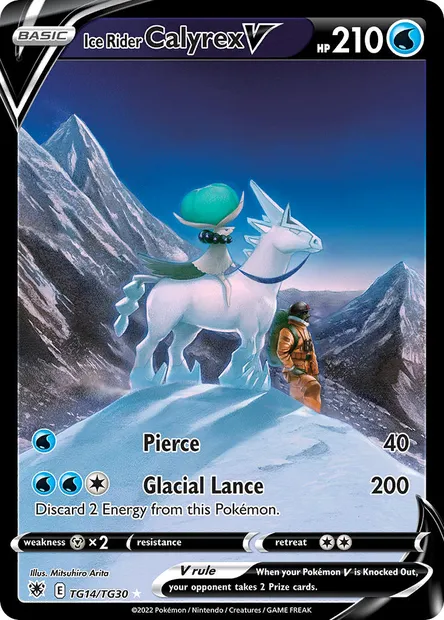 Ice Rider Calyrex V, Pokémon card ASR TG14 — Astral Radiance set