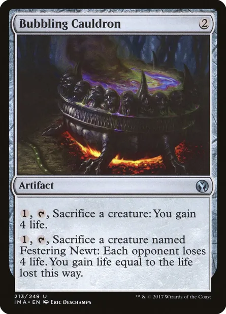 Bubbling Cauldron, Magic card IMA 213 — Iconic Masters set