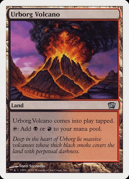 Urborg Volcano, Magic card 8ED 327 — Eighth Edition set