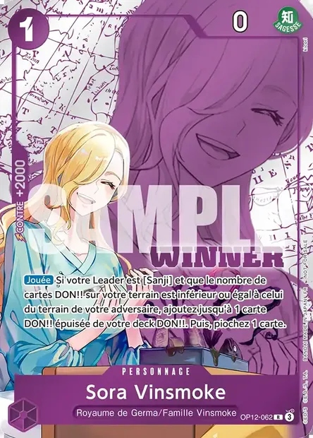 Sora Vinsmoke, carte One Piece OP12-062 — extension L'HÉRITAGE DU MAÎTRE