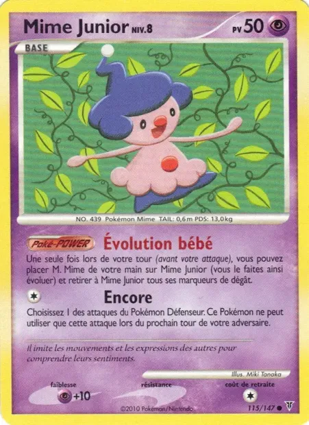 Mime Junior, carte Pokémon SV 115 — extension Vainqueurs Suprêmes